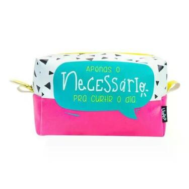 Imagem de Necessaire box - fun colors curtir o dia uatt, Rosa, Branco