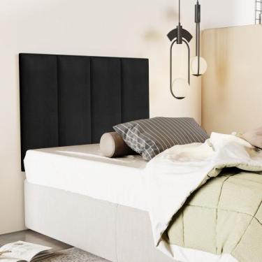 Imagem de Cabeceira Isis Clean Pendente Dobrável Cama Box Solteiro 0,90 cm Preto