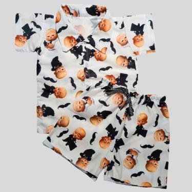 Imagem de Conjunto mauricinho Bolofofo, roupa de Menino bebê camisa short festa 