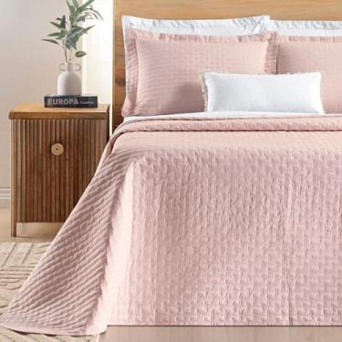 Imagem de Cobre Leito Queen Size 100%Algodão Lory Bordado Super Luxuoso VERITY -