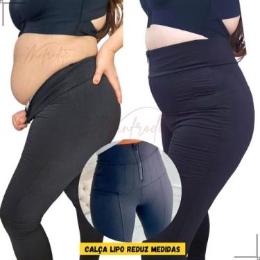 Imagem de Calça Lipo Feminina Modeladora Elastano Cintura Alta C/zíper - Ninfrod