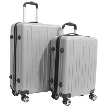 Imagem de Kit 2 Malas de Viagem Rígidas em ABS 4 Rodinhas 360 - Nagano, Cinza