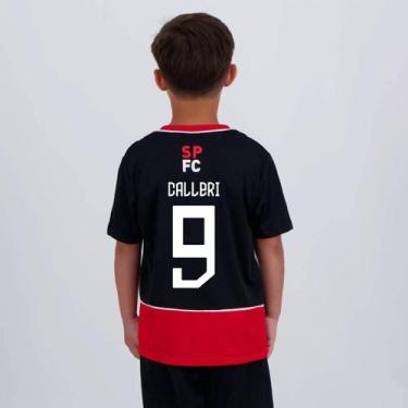 Imagem de Camisa São Paulo Calleri 9 Romper Infantil - Braziline, 10 ANOS