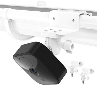 Imagem de Novo suporte de montagem de calha para câmera externa Blink, à prova de intempéries HOLACA para parede externa Blink XT2/nova câmera de segurança inteligente Blink exterior/interna, sem ferramentas (pacote com 2, branco)