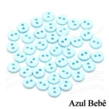 Imagem de Botões Feito a Mão Veceli - Redondo Mini, AZUL BEBÊ