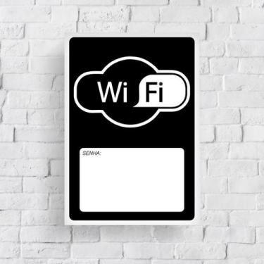 Imagem de Kit 2 Adesivos Wi-fi Senha 14cmx20cm - PRESENTE-BRINDE