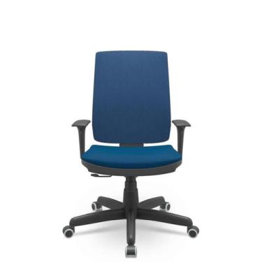 Imagem de Cadeira Brizza Soft Presidente Poliéster Giratória - Braços Reguláveis