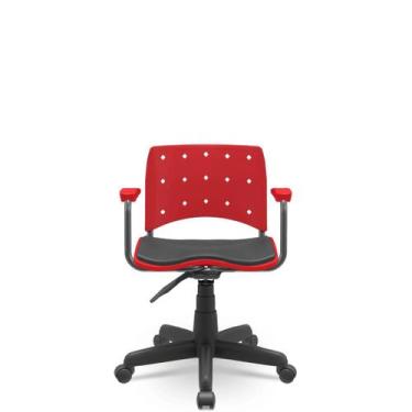 Imagem de Cadeira Ergoplax Secretária Giratória Braços Fixos - Assento Almofadad