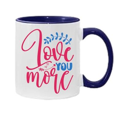 Imagem de SpreadPassion Caneca de café Love You More, presente para namorado e namorada, ideia de presente de dia dos namorados, presente para marido e esposa, ideia de presente de aniversário do dia dos