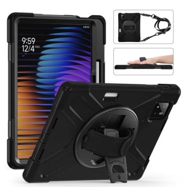 Imagem de GooodiDEAR Capa protetora para Xiaomi Mi Pad 7/Mi Pad 7 Pro, MiPad 7/Pad 7 Pro, capa à prova de choque de 11,2 polegadas, suporte giratório 360, alça de ombro, suporte para lápis, capa protetora,