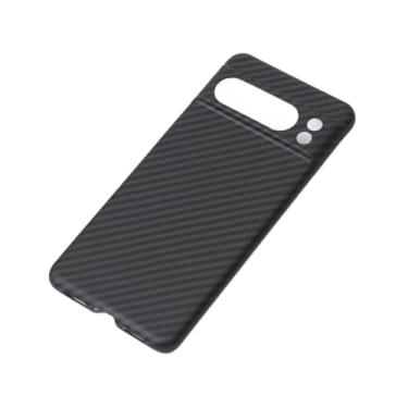 Imagem de Waillynice Capa de telefone de fibra de carbono à prova de quedas capa de fibra de aramida para Google Pixel 8 Pro Design, para Pixel 8 Phone 8A capa de telefone (preto (M) semiorifício, para Pixel 8)