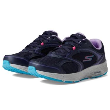 Imagem de Skechers Go Run Consistent - Vivid Horizon feminino, Azul-marinho/lavanda, 5 Wide