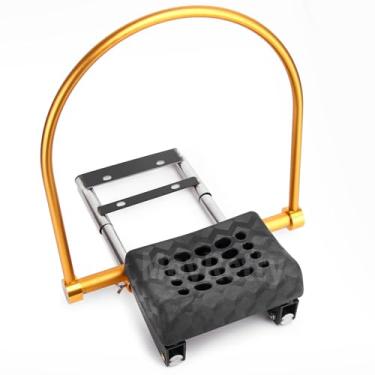 Imagem de estrutura de equipamento de spa para cabeça MoyRetty Kit de suporte com circulação de água com almofada, acessórios de lavatório, fumigação de tratamento de cabelo para salão de beleza, dourado