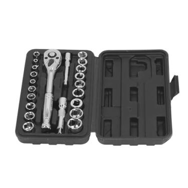 Imagem de Chave de Catraca de Liberação Rápida 3pcs, Conjunto de Soquete Sextavado de Aço Cromado Com Haste de Extensão para Reparo Automotivo, Completo e Prático, Ampla Aplicação
