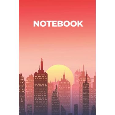 Imagem de Notebook - Sunset in the City - A beautiful and unique dot grid notebook/bullet journal. Travel Friendly. 200 pages. 90gsm paper.
