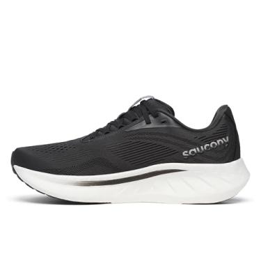 Imagem de Saucony Tênis masculino Ride 18, Preto/branco, 40