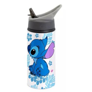 Imagem de Garrafa stitch alumínio 600ml tampa e canudo - pammy studio