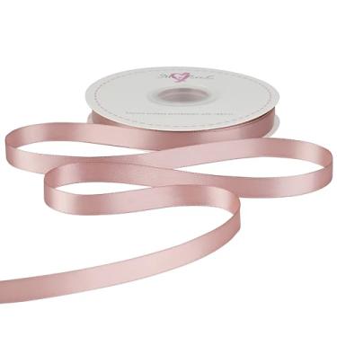 Imagem de MAYREEL Fita de cetim dupla face Dusty Rose fina 1/2 polegada 50 jardas