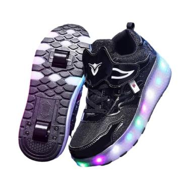 Imagem de Aymzbd Crianças LED Roller Shoes Patins Recarregáveis ​​Tênis para Meninos Meninas Presente de Aniversário, 21cm