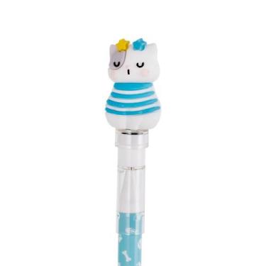 Imagem de Caneta Esferográfica Divertida Apagável Gel 0.7mm c/Carimbo Tinta Azul