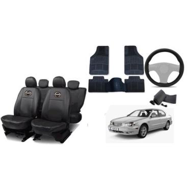 Imagem de Kit Capa de Couro Máxima 91-12 + Tapete + Capa de Volante - Seu Carro 