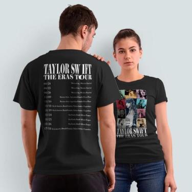 Imagem de  Camiseta Basica The Eras Tour Taylor Swift Frente E Costas - Abstract