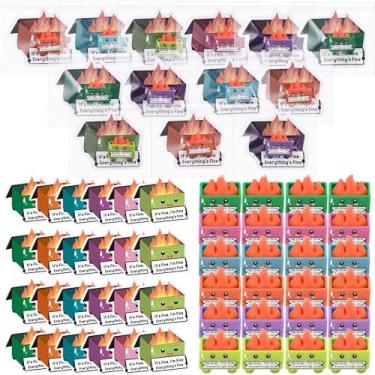 Imagem de CroBlissful 24 conjuntos de enfeites de lixo de resina de suporte emocional presente a granel 6 cores presente de fogo de lixo com cartão inspirador presente de agradecimento do funcionário para