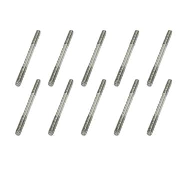 Imagem de 10PCS Pushrod Connector Double End Threaded Rod Stainless Steel Rod Linkage for RC Airplane Helicopter Car Boat DIY Model Toy Parts (M4X50mm)