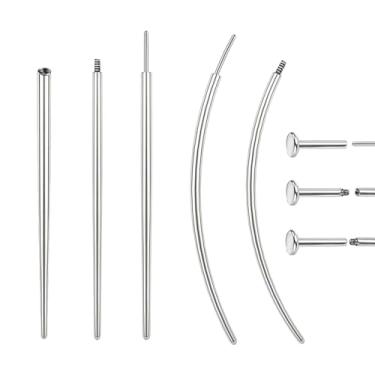 Imagem de jagosen 14G 16G 18G 20G Kit de piercing de bola de piercing ferramenta de aço inoxidável aplicador de brinco de costas planas Ferramenta aplicadora de pino de inserção sem rosca Kits de piercings de