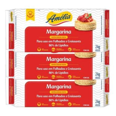 Imagem de Kit 4 Un Margarina Folhada Croissant Amélia 2 Kg 80% Lipidio - Vigor