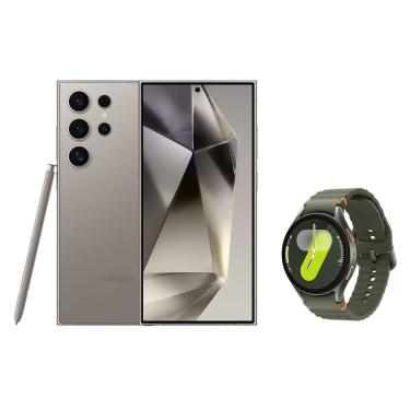 Imagem de Celular Samsung S24 Ultra 256GB - Titânio Cinza + Galaxy Watch7 BT 44mm - Verde