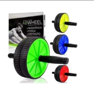 Imagem de Roda Abdominal de Exercício, Rolo para Treino Funcional, Fortalecimento Core e Lombar, Multicolorido