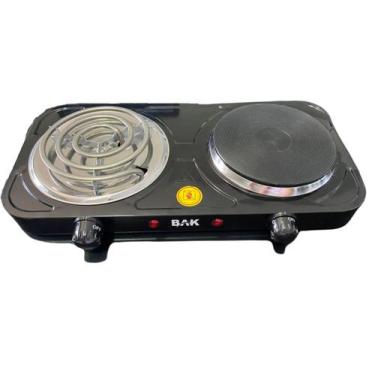 Imagem de Fogareiro eletrico 2 bocas 127v - 2000w cor preto - BAK, 110V