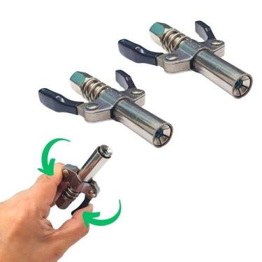 Imagem de  02 Comando Bico Graxeiro/acoplador Graxa Bloqueio Alça Dupla - ROTTA