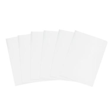 Imagem de PATIKIL Pacote com 6 pastas de plástico tipo L, pastas transparentes tamanho carta para documentos, capas de papel, pasta de projeto para escritório em casa, branco leitoso