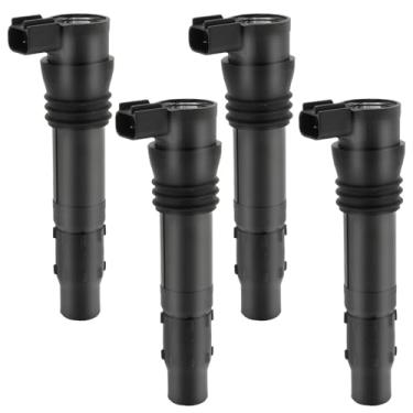 Imagem de CADUFUELLY 4 peças de bobinas de ignição 33410-35F00, substituição para Suzuki GSX-R600 Katana 650 GSX650F B-King GSX1300BK GSF1250 Bandit Burgman 650 Boulevard, substitui 33410-35F10