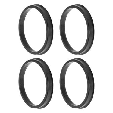 Imagem de INFINAUTO Anéis centralizados de cubo de roda de carro de 83,1 mm a 73,6 mm rodas de policarbonato preto eixo central amortecedor Hubrings 4 peças
