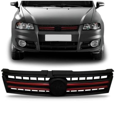 Imagem de Grade Radiador Stilo 2008 2009 2010 2011 2012 Friso Vermelho - SP ACES