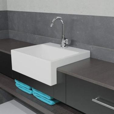 Imagem de Cuba de Semi-Encaixe Roma 11,5x33x29cm Japi