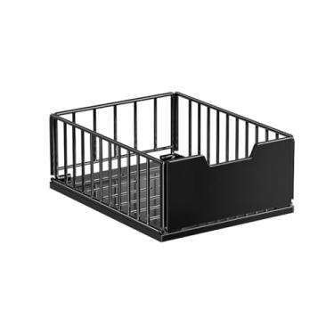 Imagem de Organizador de armários de cozinha, prateleiras de despensa, gavetas de armazenamento deslizantes de metal para armários, organizador de armário de banheiro, gavetas de armazenamento de despensa para