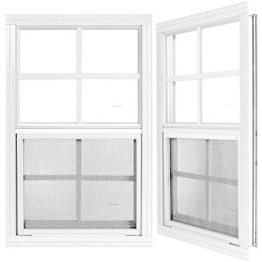 Imagem de Janela de galinheiro de 30,5 x 45,7 cm, galinheiro branco, casa móvel, casa pequena, janelas de tela