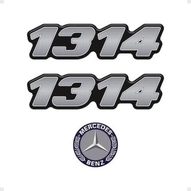 Imagem de Kit Adesivos Caminhão 1314 Mercedes Benz Cromado - Genérico - SPORTINO