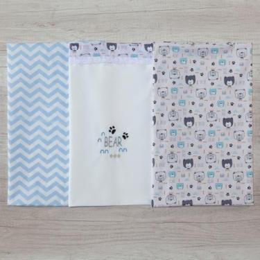 Imagem de Cueiro 3 Peças Para Bebe Estampado Menino - Miguel Baby, Little bear