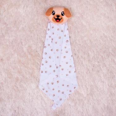 Imagem de Naninha Para Bebê Bichinhos Cachorrinho bege e preto - Miguel Baby, Ca