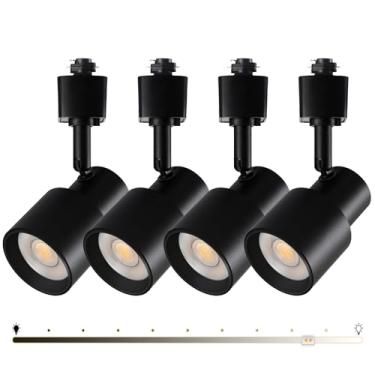 Imagem de AIBISOD Cabeças De Iluminação De Trilho De 10 W H, Cabeças De Iluminação De Trilho De Led Reguláveis, Cabeças De Luz De Trilho Branco Quente Brilhante De 3000 K Para Arte De Tarefa De Destaque, Sem