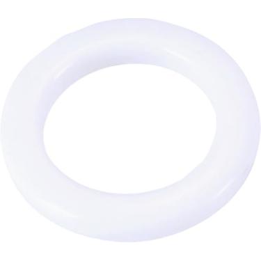 Imagem de 16 argolas para cortina, anel romano de 42 mm, diâmetro interno, baixo ruído, anéis de cortina de chuveiro para varão de cortina de plástico (branco)