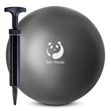 Imagem de Slim Panda Bola de Pilates, bola de exercícios pequena de 22 cm com bomba, bola de terapia, bola central, mini bola de ioga para pilates, equilíbrio, estabilidade, treino, treinamento básico e