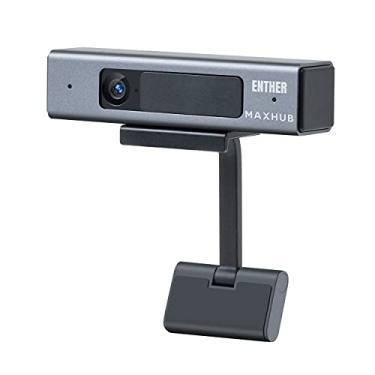 Imagem de Enther & Webcam MAXHUB 1080p com microfone, câmeras USB Full HD com capa de privacidade para desktop ou laptop, 3D-DNR, webcam USB Plug and Play para aprendizagem/conferência/zoom/Skype/times