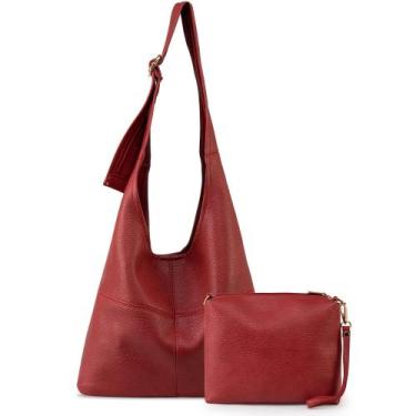 Imagem de Bolsa Hobo Montana West MWC2-122DRD em material vegano ultramacio