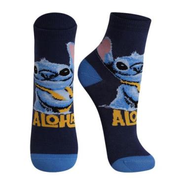 Imagem de Meia Infantil Juvenil Disney Stitch e Angel Lupo, 24-29, 2660, Azul